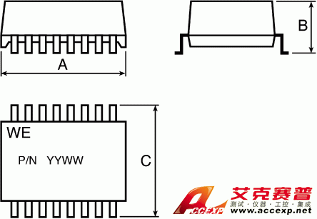 以太網(wǎng)變壓器 749010040圖片