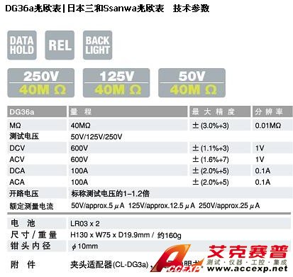 日本三和 Sanwa DG36a 絕緣電阻測(cè)試儀