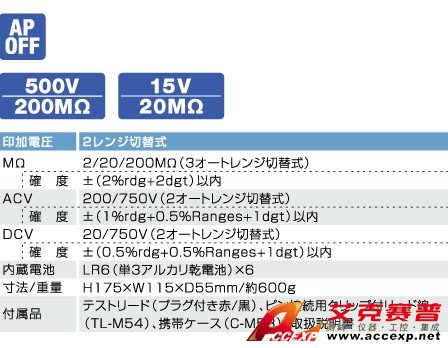 日本三和 Sanwa M53 絕緣電阻測試儀