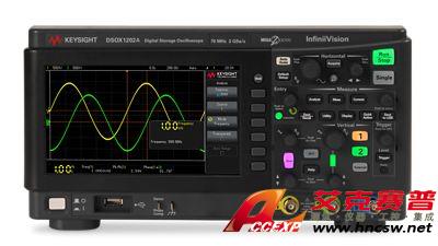 keysight是德 DSOX1202A 示波器：70/100/200 MHz，2 個模擬通道N